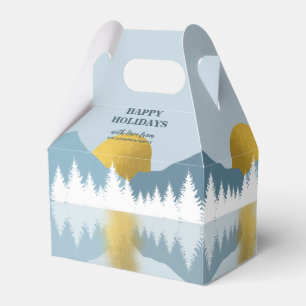 Ballotins Paysage Abstrait Hiver doré Joyeuses vacances