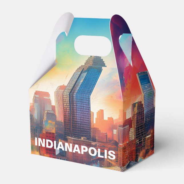 Ballotins Paysage d'Indianapolis Art Abstrait (Verso)