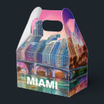 Ballotins Paysage urbain de Miami - Art abstrait<br><div class="desc">Ajoutez une touche moderne à votre événement avec cette boîte de faveur présentant une œuvre d'art abstraite représentant le paysage urbain de Miami. Parfait pour les mariages,  les fêtes ou les cadeaux d'entreprise.</div>