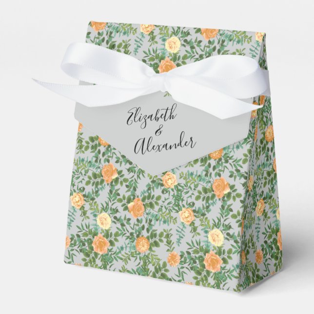 Ballotins Peach Grey Mariage Spring Floral (Verso)