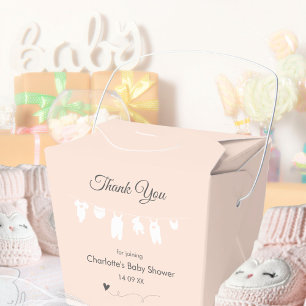 Ballotins Peach Minimaliste Baby Girl Douche