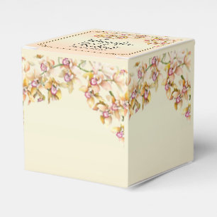 Ballotins Peach Orchid Watercolor Posh Wedding Favor Box