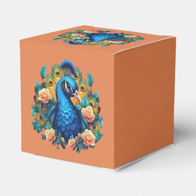 Ballotins Peacock Avec Roses Peach (Arrière)