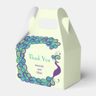 Ballotins Peacock Elegance Vintage Merci Mariage