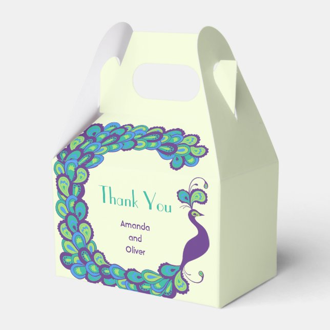 Ballotins Peacock Elegance Vintage Merci Mariage (Verso)