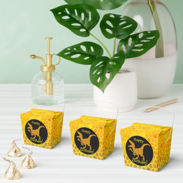 Ballotins Peau de dinosaure dorée Joyeux Anniversaire !  (Multiple)