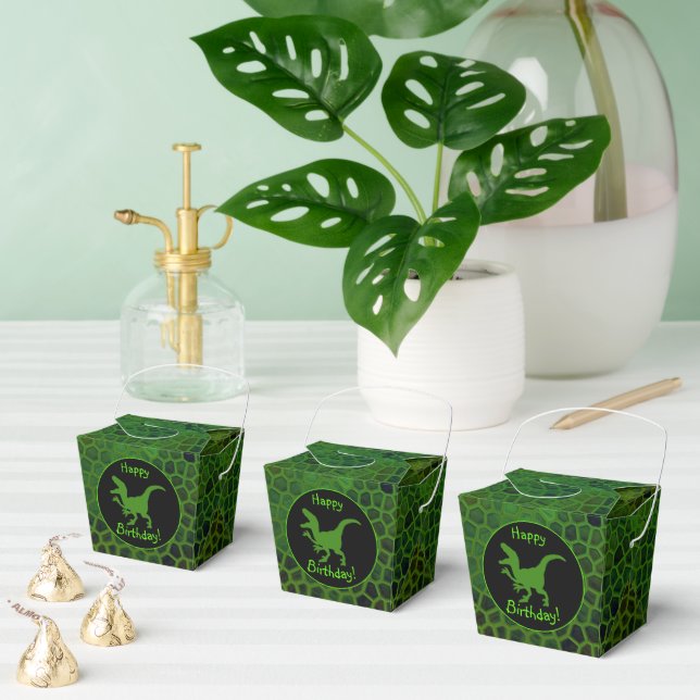 Ballotins Peau de dinosaure vert Joyeux anniversaire !  (Multiple)