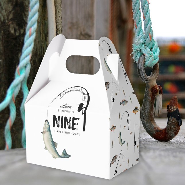 Ballotins Pêche Poisson Thème Reel Fun Anniversaire de enfan (Fishing Fish Theme Reel Fun Kids Birthday Party Favor Boxes)