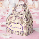 Ballotins Pêche vintage Et Fleurs sauvages Roses<br><div class="desc">Ce ballotin vintage à imprimés floraux est idéal pour les anniversaires,  les diplômes,  les mariages et les occasions spéciales. Modifiez facilement le message dans la section personnalisée.</div>