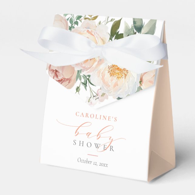 Ballotins Pêcher Floral Bébé Dans Fleur Baby shower Fille (Verso)