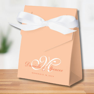 Ballotins Pêcher Fuzz Monogrammé Mariage Personnalisé