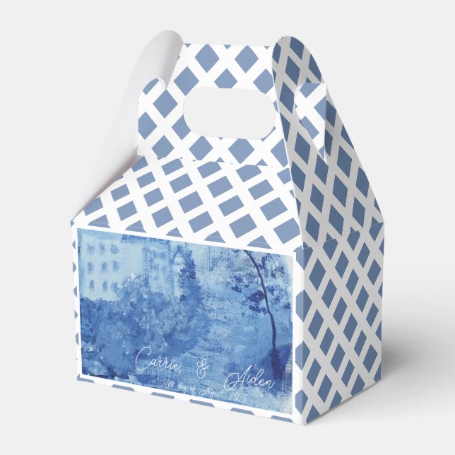 Ballotins Peint à la main Bleu Willow Ginger Jars Mariage Fa (Verso)