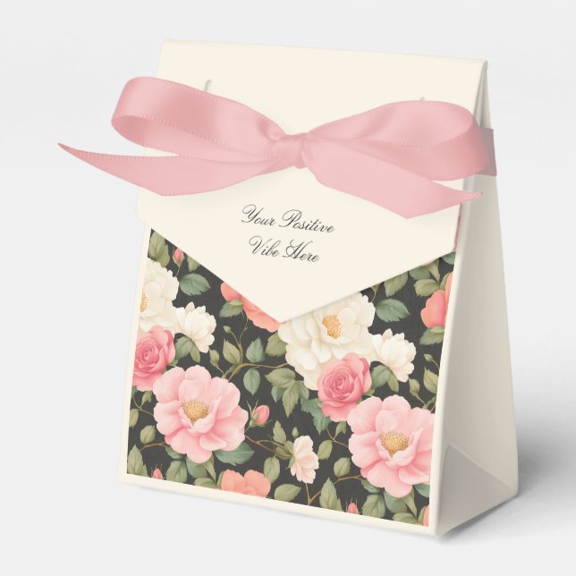 Ballotins Peint à la main Blush & Ivory Roses Verdure luxuri (Verso)