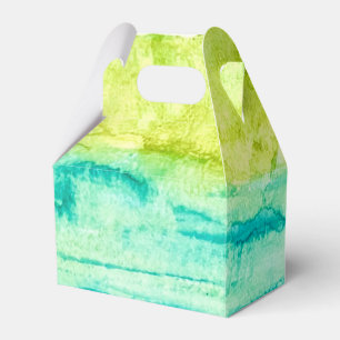 Ballotins Peinture aquarelle bleue verte océan abstrait
