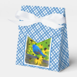 Ballotins Peinture de Bunting Indigo - Art original pour ois