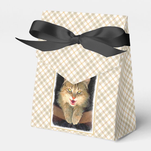 Ballotins Peinture de chat Mad - Cute Original Cat Art (Verso)