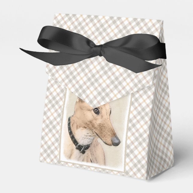 Ballotins Peinture Greyhound - Cute Original Chien Art (Verso)