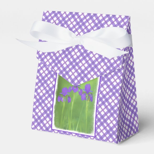 Ballotins Peinture Iris Violet - Art Fleur Originale (Verso)