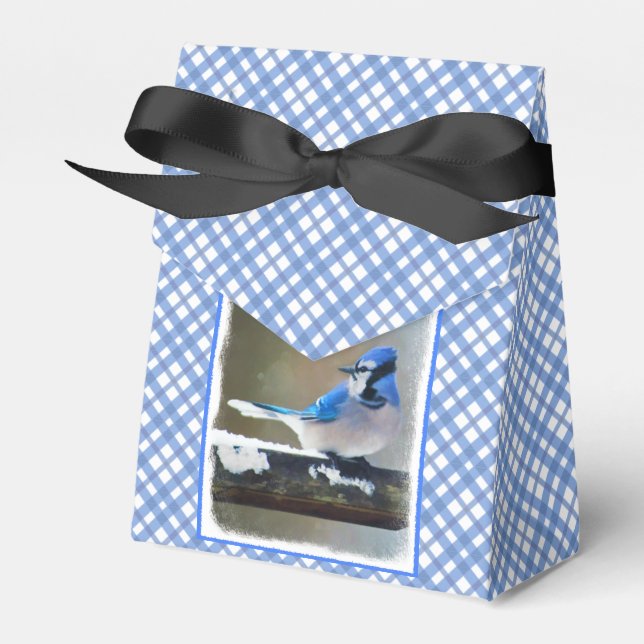 Ballotins Peinture Jay Bleu - Art Oiseau Original (Verso)