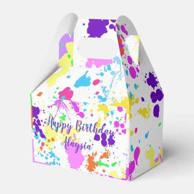 Ballotins Peinture néon, Douze ans, Bat Mitzvah, Merci, (Verso)