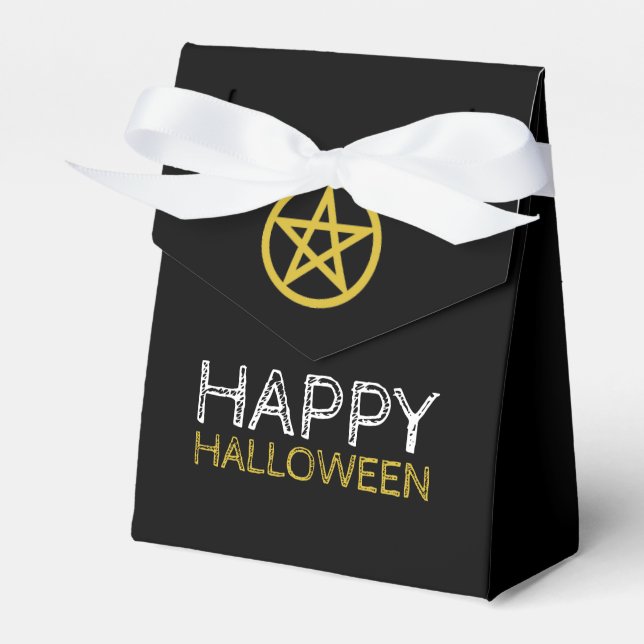 Ballotins Pentagramme Entouré d'Or, Joyeux Halloween (Verso)