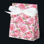 Ballotins Peonies Print Party Boîte de traitement<br><div class="desc">La boîte de faveur Party est présentée avec une belle couleur rose peonies imprimé floral. Customisez cet objet ou achetez tel quel. Astuce : Ajoutez simplement vos bonnes friandises et ajoutez un ruban festif. Image sous licence</div>
