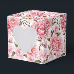 Ballotins Peonies Print Party Boîte de traitement<br><div class="desc">La boîte de faveur Party est présentée avec une belle couleur rose peonies imprimé floral. Customisez cet objet ou achetez tel quel. Astuce : Ajoutez simplement vos bonnes friandises et ajoutez un ruban festif. Image sous licence</div>