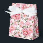 Ballotins Peonies Print Party Boîte de traitement<br><div class="desc">La boîte de faveur Party est présentée avec une belle couleur rose peonies imprimé floral. Customisez cet objet ou achetez tel quel. Astuce : Ajoutez simplement vos bonnes friandises et ajoutez un ruban festif. Image sous licence</div>