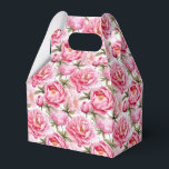 Ballotins Peonies Print Party Boîte de traitement<br><div class="desc">La boîte de faveur Party est présentée avec une belle couleur rose peonies imprimé floral. Customisez cet objet ou achetez tel quel. Astuce : Ajoutez simplement vos bonnes friandises et ajoutez un ruban festif. Image sous licence</div>