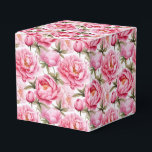 Ballotins Peonies Print Party Boîte de traitement<br><div class="desc">La boîte de faveur Party est présentée avec une belle couleur rose peonies imprimé floral. Customisez cet objet ou achetez tel quel. Astuce : Ajoutez simplement vos bonnes friandises et ajoutez un ruban festif. Image sous licence</div>