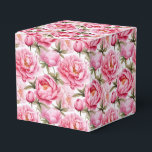 Ballotins Peonies Print Party Boîte de traitement<br><div class="desc">La boîte de faveur Party est présentée avec une belle couleur rose peonies imprimé floral. Customisez cet objet ou achetez tel quel. Astuce : Ajoutez simplement vos bonnes friandises et ajoutez un ruban festif. Image sous licence</div>