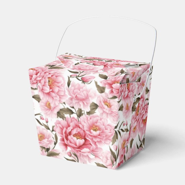 Ballotins Peonies Print Party Boîte de traitement (Verso)