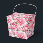 Ballotins Peonies Print Party Boîte de traitement<br><div class="desc">La boîte de faveur Party est présentée avec une belle couleur rose peonies imprimé floral. Customisez cet objet ou achetez tel quel. Astuce : Ajoutez simplement vos bonnes friandises et ajoutez un ruban festif. Image sous licence</div>