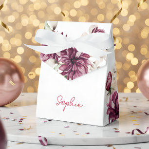 Ballotins Peonies roses à la fête d'anniversaire aquarelle
