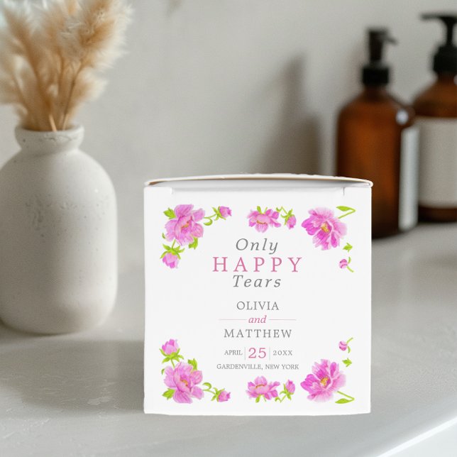 Ballotins Peonies roses Mini boîtes de tissus Mariages rose  (Créateur téléchargé)