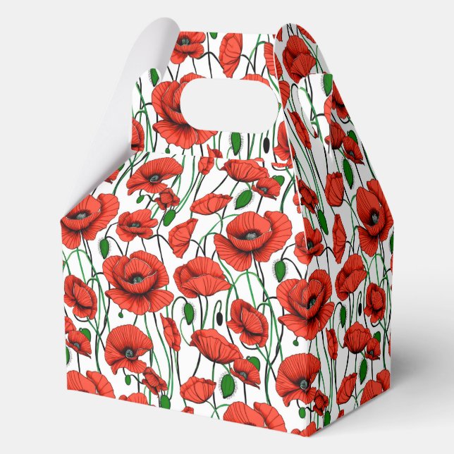 Ballotins Pépites rouges dans un champ sur blanc (Recto)