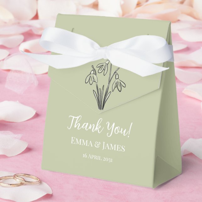 Ballotins Perce-Neige Merci  (Mariage)