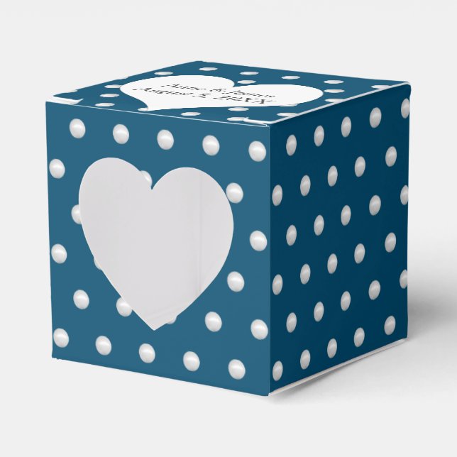 Ballotins Perles blanches sur bleu (Verso)