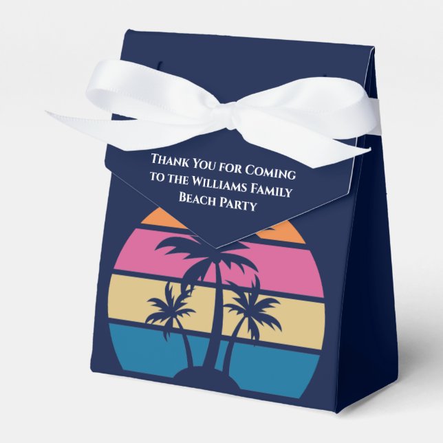 Ballotins Personalized Blue Tropical Beach Party (Verso)
