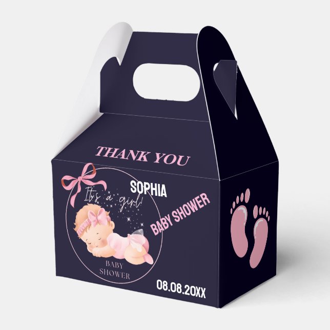 Ballotins Personalized Cute Baby Shower  Favor Boxes (Verso)