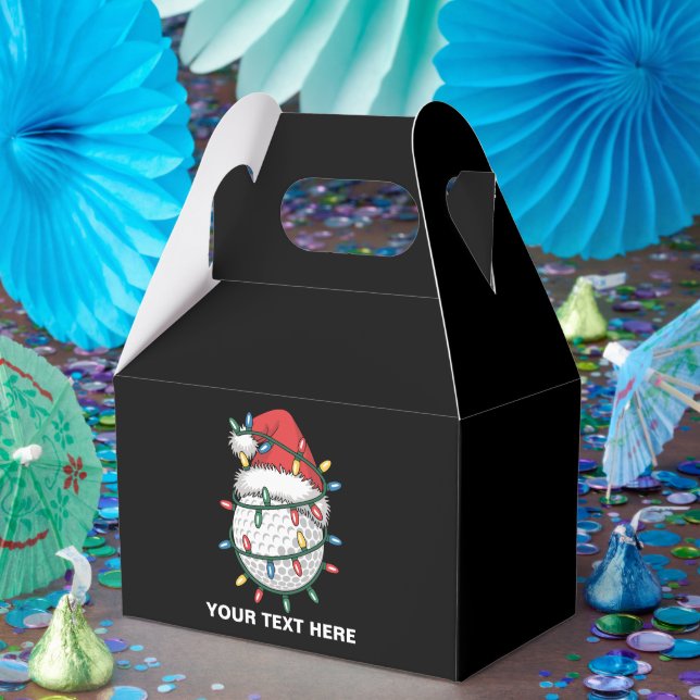 Ballotins Personalized Golf Ball Santa Hat Christmas Lights (Fête)