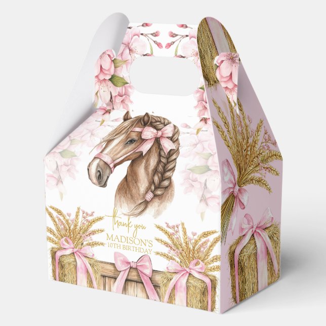 Ballotins Personalized Horse Gift Girly Blush Pink (Recto)