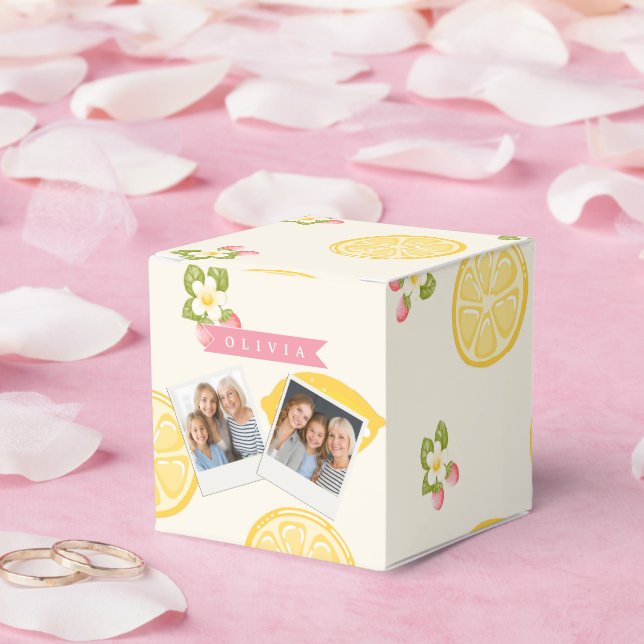 Ballotins Personalized Lemon Floral Summer Custom Name (Mariage)