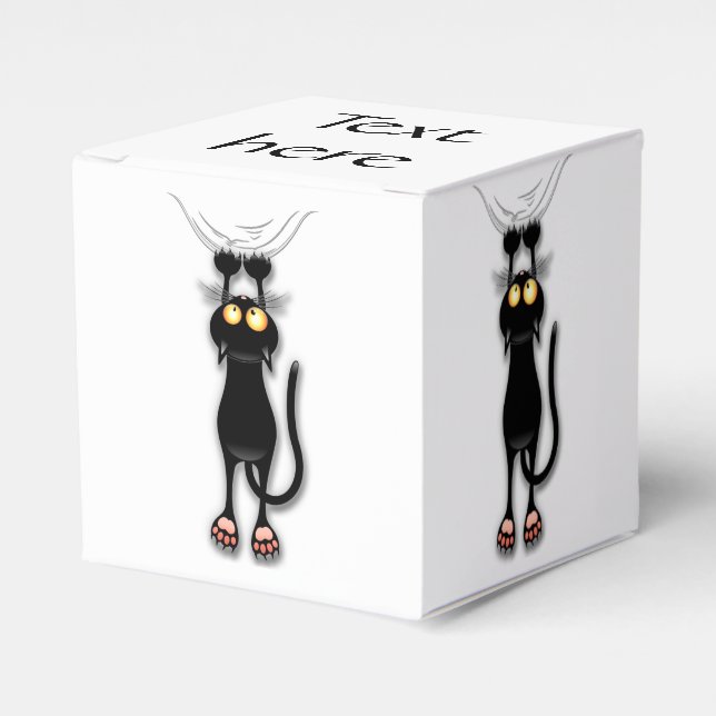 Ballotins Personnage de chat drôle grattant le tissu (Verso)