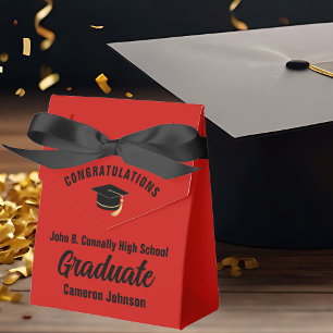 Ballotins Personnalisable Red Black Graduation Party