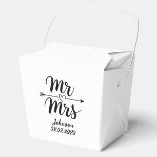 Ballotins Personnalisé M. et Mme Noir et Blanc Mariage Faveu