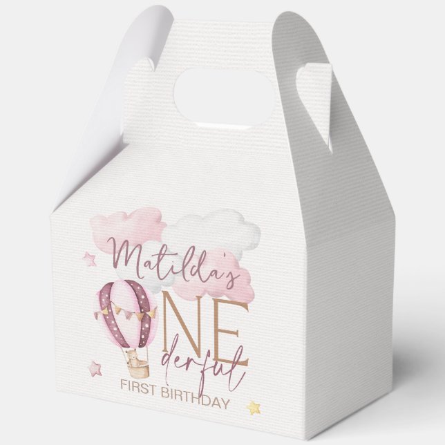 Ballotins Personnalisé ONEderful Birthday Theme Party Boxes (Recto)