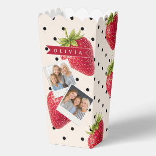 Ballotins Personnalisé Rétro Fraise à pois Vintage