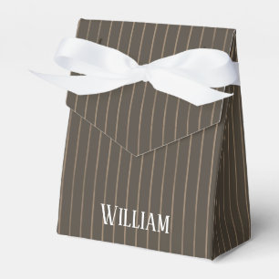 Ballotins Personnalised brown retro pinstripes