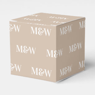 Ballotins Personnaliser avec cadeau blanc initial monogramme